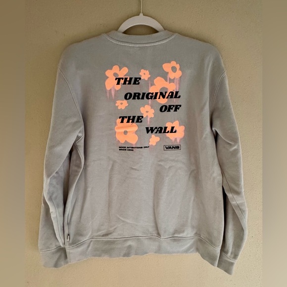 Vans Light Blue Crewneck Sweater with Graphic Design - Picture 5 of 7